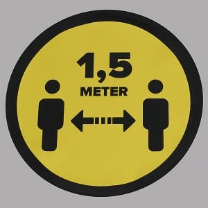 Підлогова наклейка Keep Distance - кругла 42 см
